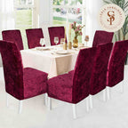 Funda de silla en terciopelo brilloso