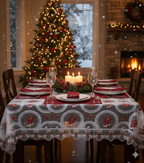 Mantel navideño satinado