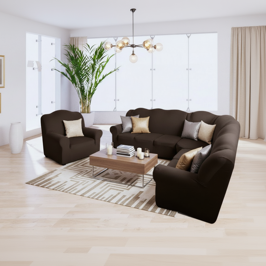 Funda de mueble modular 4pzs terciopelo liso VIRREINAL