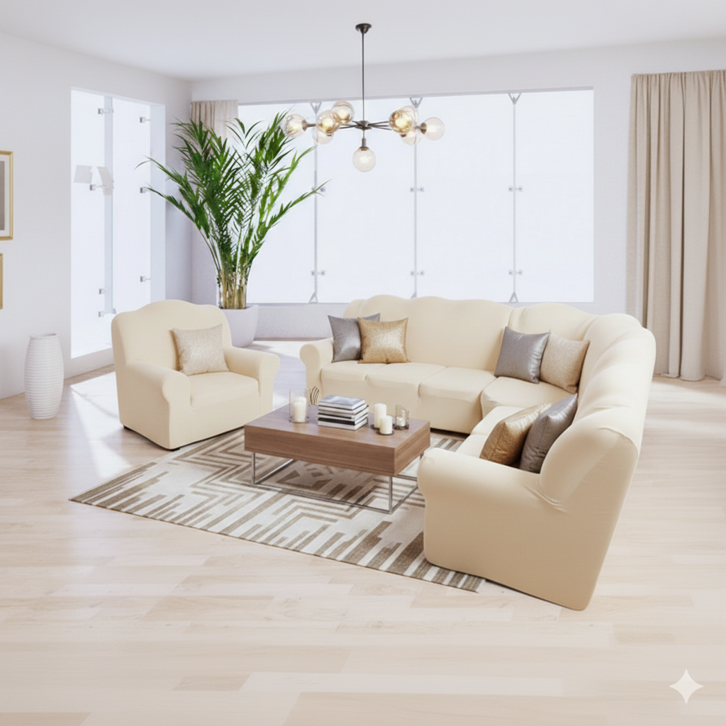 Funda de mueble modular 4pzs terciopelo liso VIRREINAL