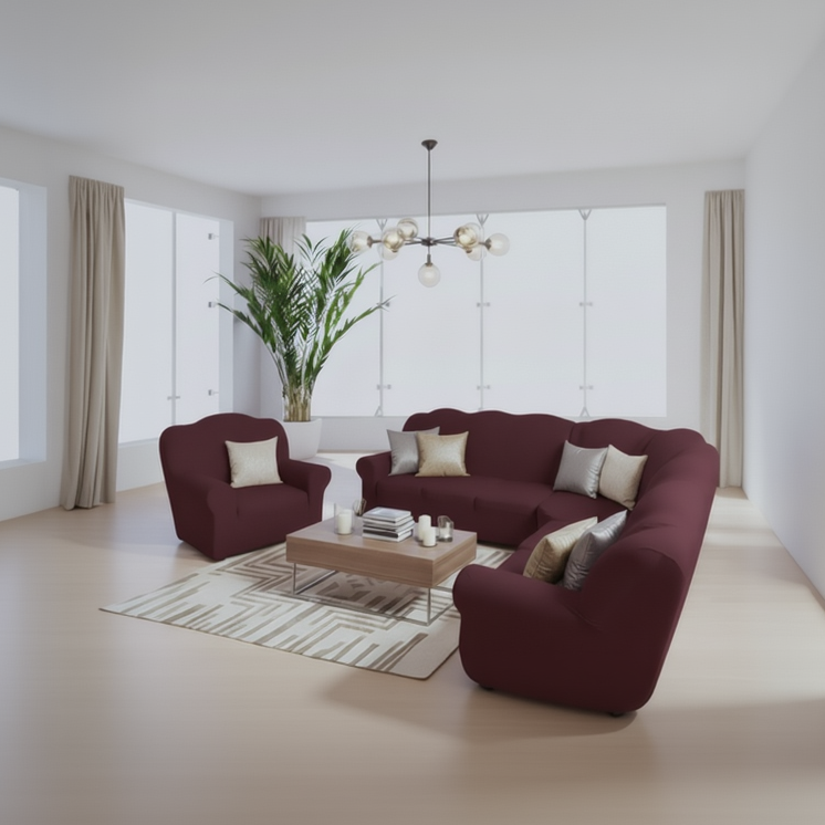 Funda de mueble modular 4pzs terciopelo liso VIRREINAL