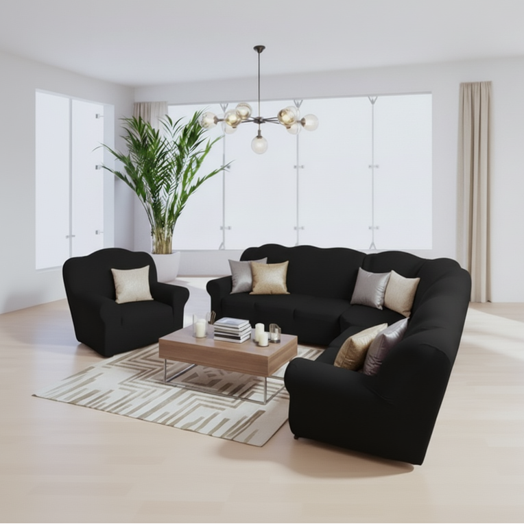 Funda de mueble modular 4pzs terciopelo liso VIRREINAL