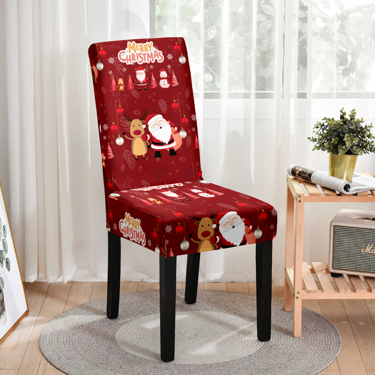 Funda de Silla Árabe Lycra Navideño Estampado