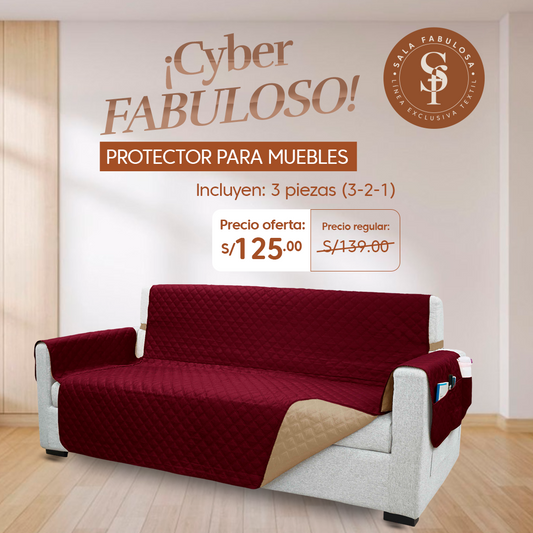 💞Promo amor y protección: Protector de mueble 3-2-1 antifluído y reversible