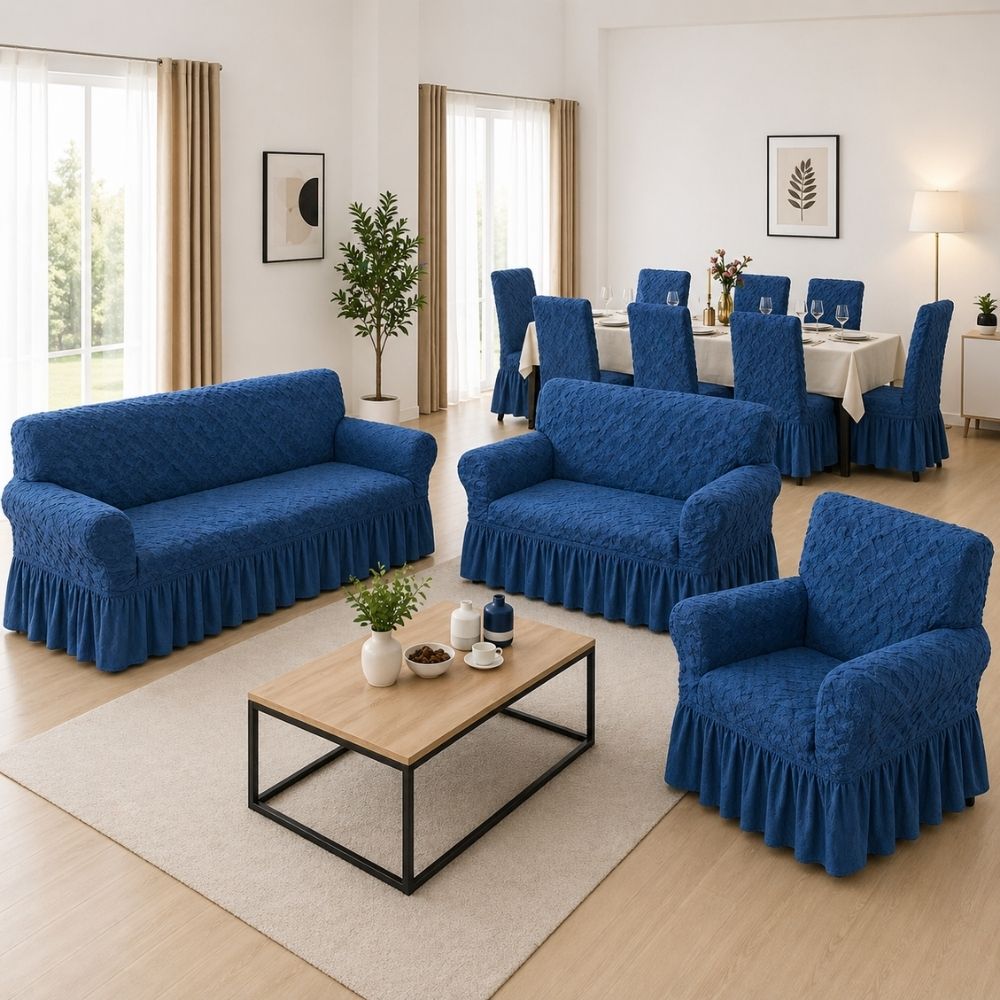 Pack Mueble 3-2-1 + 8 fundas de sillas en alto relieve Natural Culture