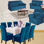 PACK TERCIOPELO LISO - Funda de mueble con silla