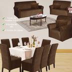 PACK TERCIOPELO LISO - Funda de mueble con silla