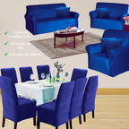 PACK TERCIOPELO LISO - Funda de mueble con silla