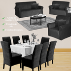 PACK TERCIOPELO LISO - Funda de mueble con silla