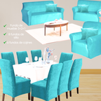 PACK TERCIOPELO LISO - Funda de mueble con silla