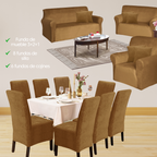 PACK TERCIOPELO LISO - Funda de mueble con silla