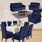 PACK TERCIOPELO LISO - Funda de mueble con silla