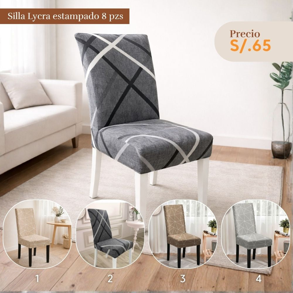 Funda de silla 8 piezas Diseño Modern Lines