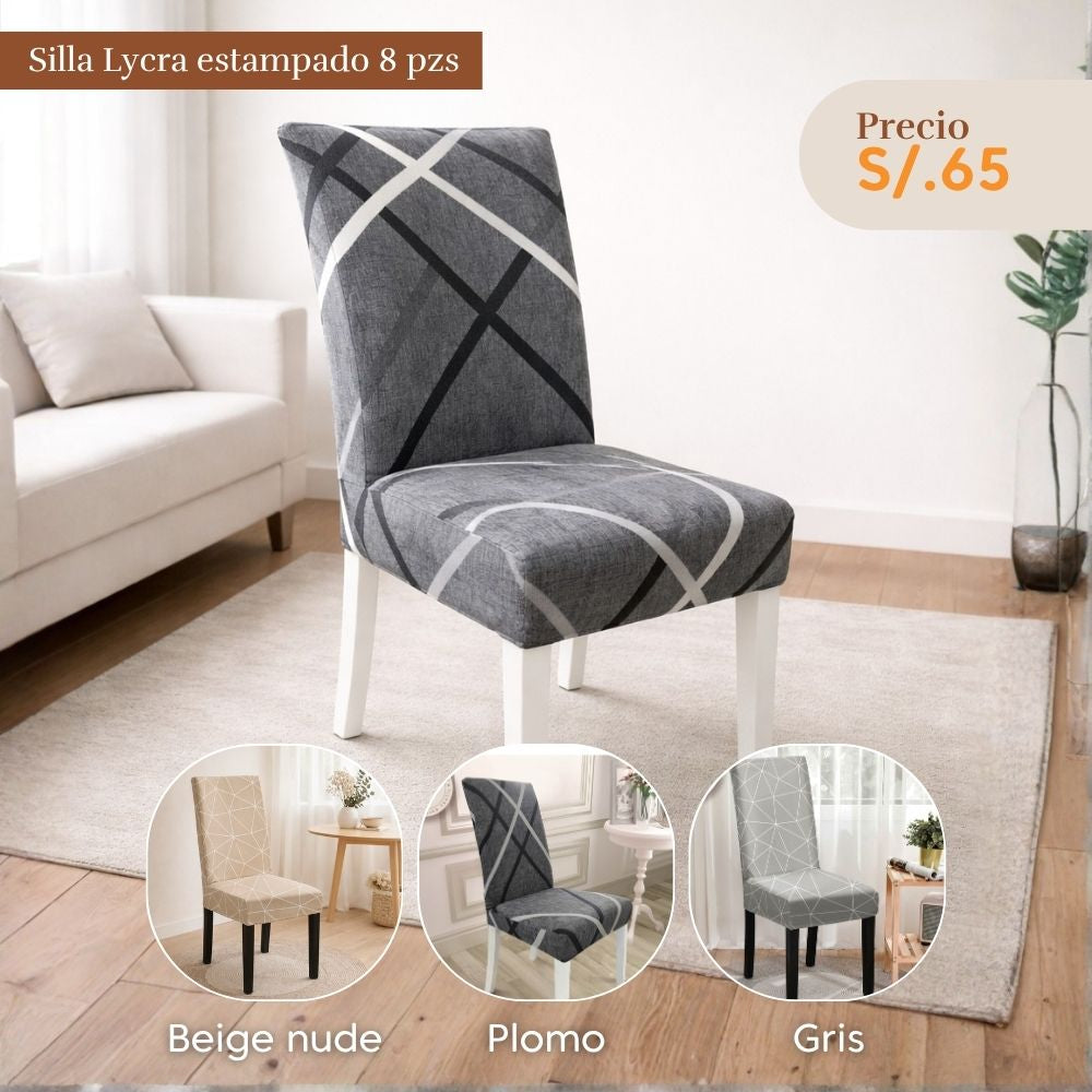Funda de silla 8 piezas Diseño Modern Lines
