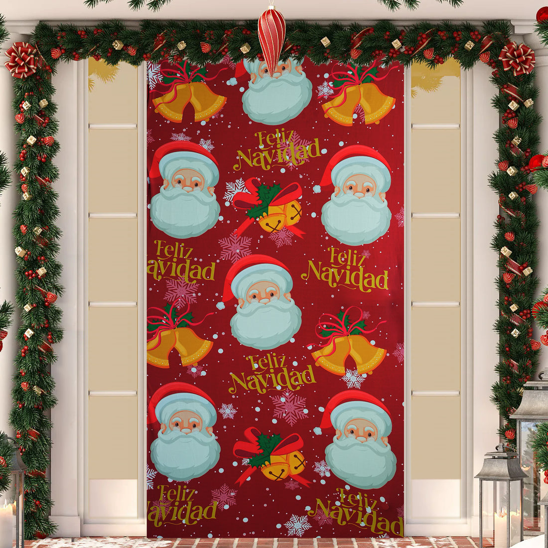 Funda de Puerta Lycra Navideño Estampado