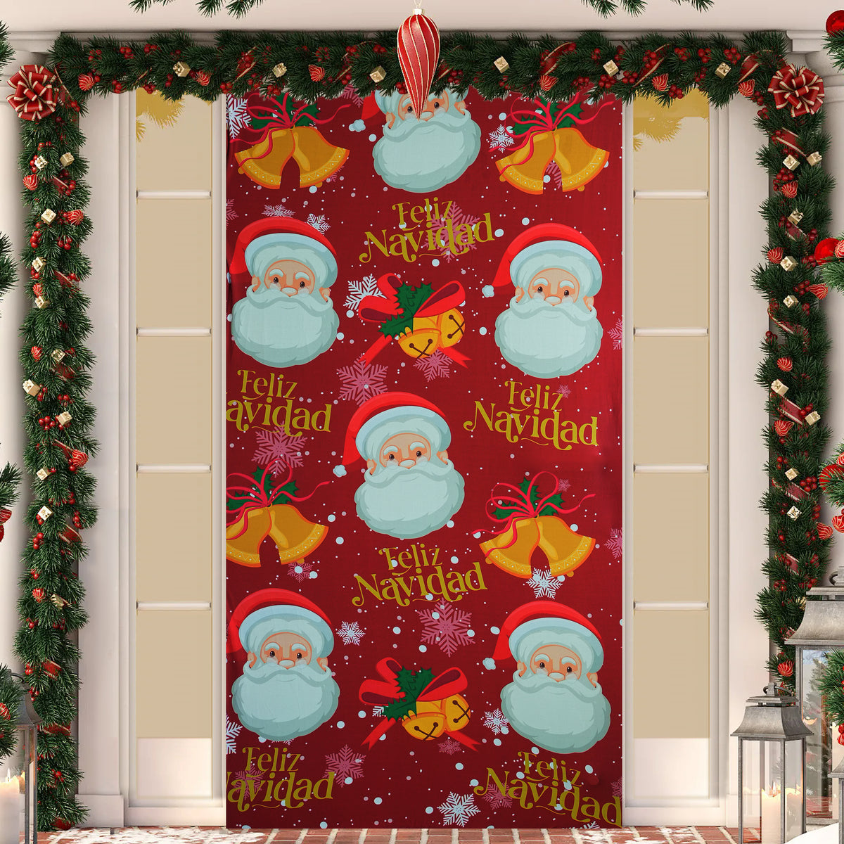 Funda de Puerta Lycra Navideño Estampado