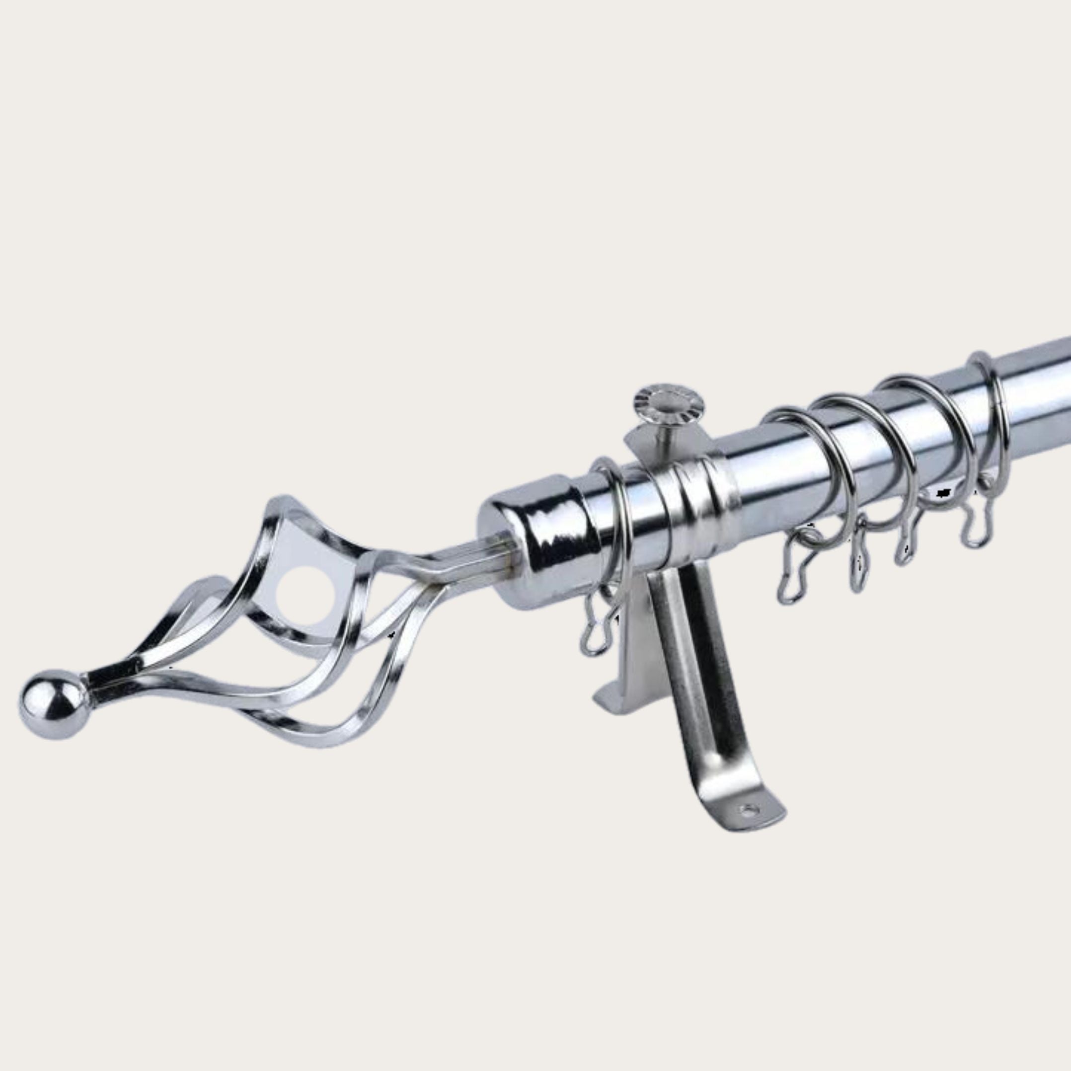Tubo graduable para cortina con aros