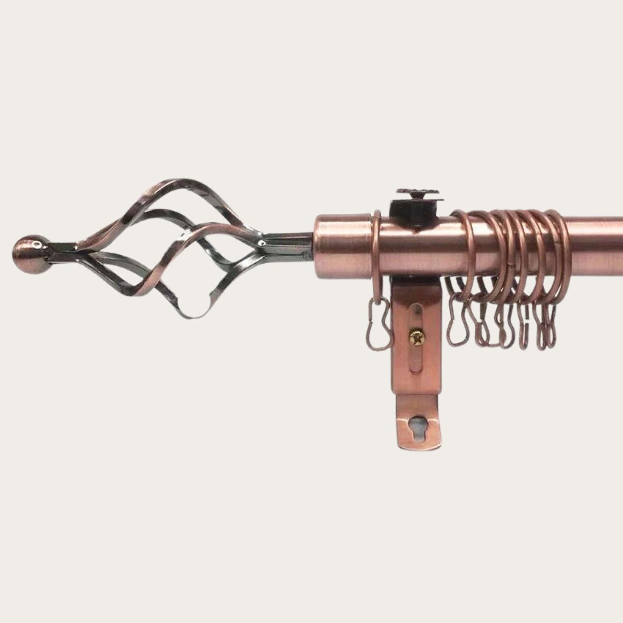 Tubo graduable para cortina con aros