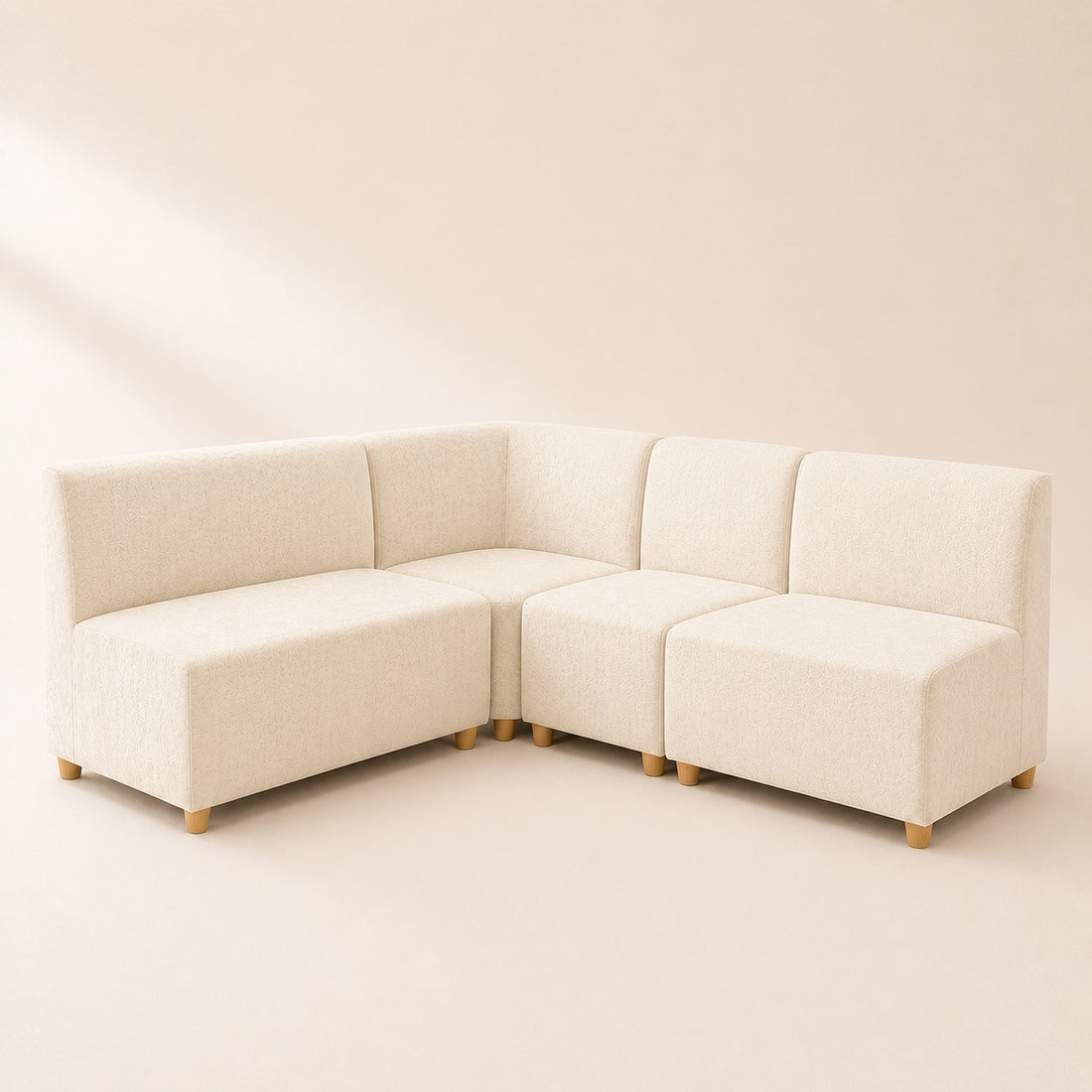 Funda de mueble modular 4 piezas sin brazos Terciopelo Liso