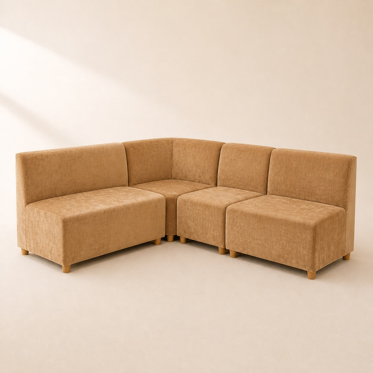 Funda de mueble modular 4 piezas sin brazos Terciopelo Liso