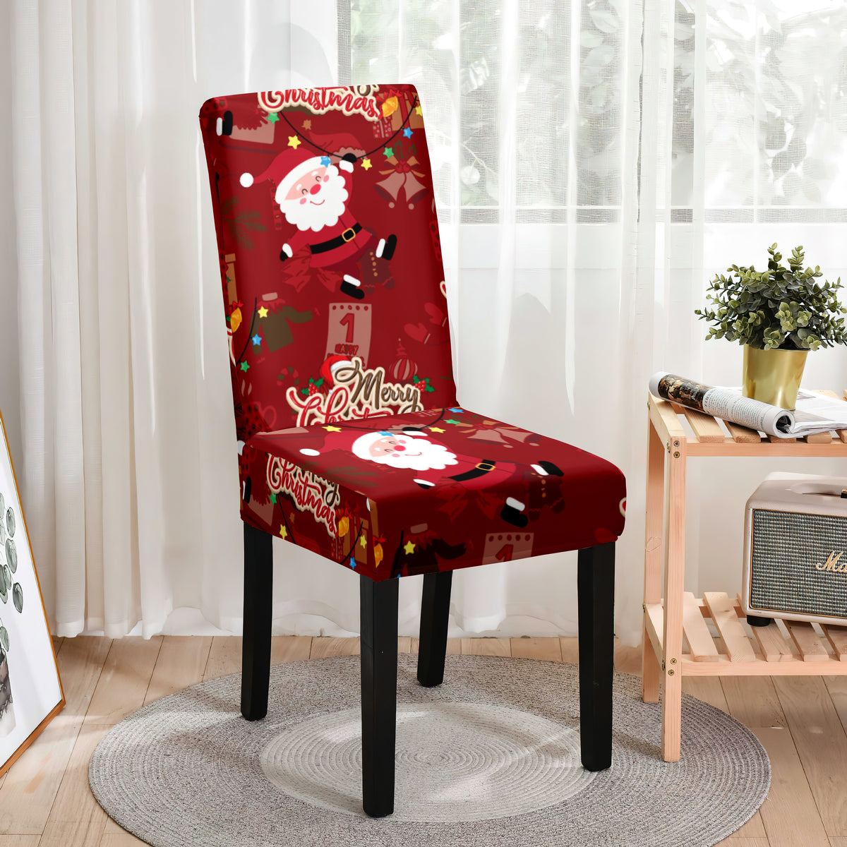 Funda de Silla Árabe Lycra Navideño Estampado