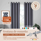 Pack Ventana de Ensueño: Cortina + tubo 3mts