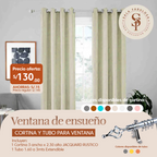 Pack Ventana de Ensueño: Cortina + tubo 3mts
